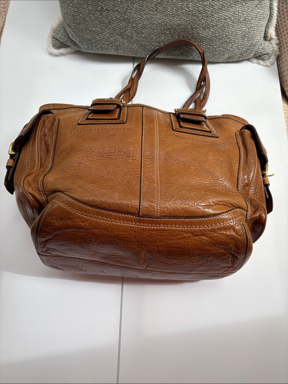 Coach Y2K SoHo Tote, Braided Handles, British Tan, Brass Hardware - Mint - Picture 7 of 11